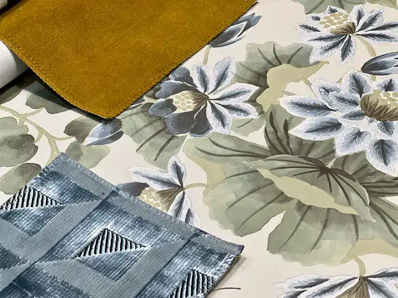 Prominent among 2023 wallpaper trends are floral and botanical patterns but also textured wallpaper that mimics three-dimensional materials and effects